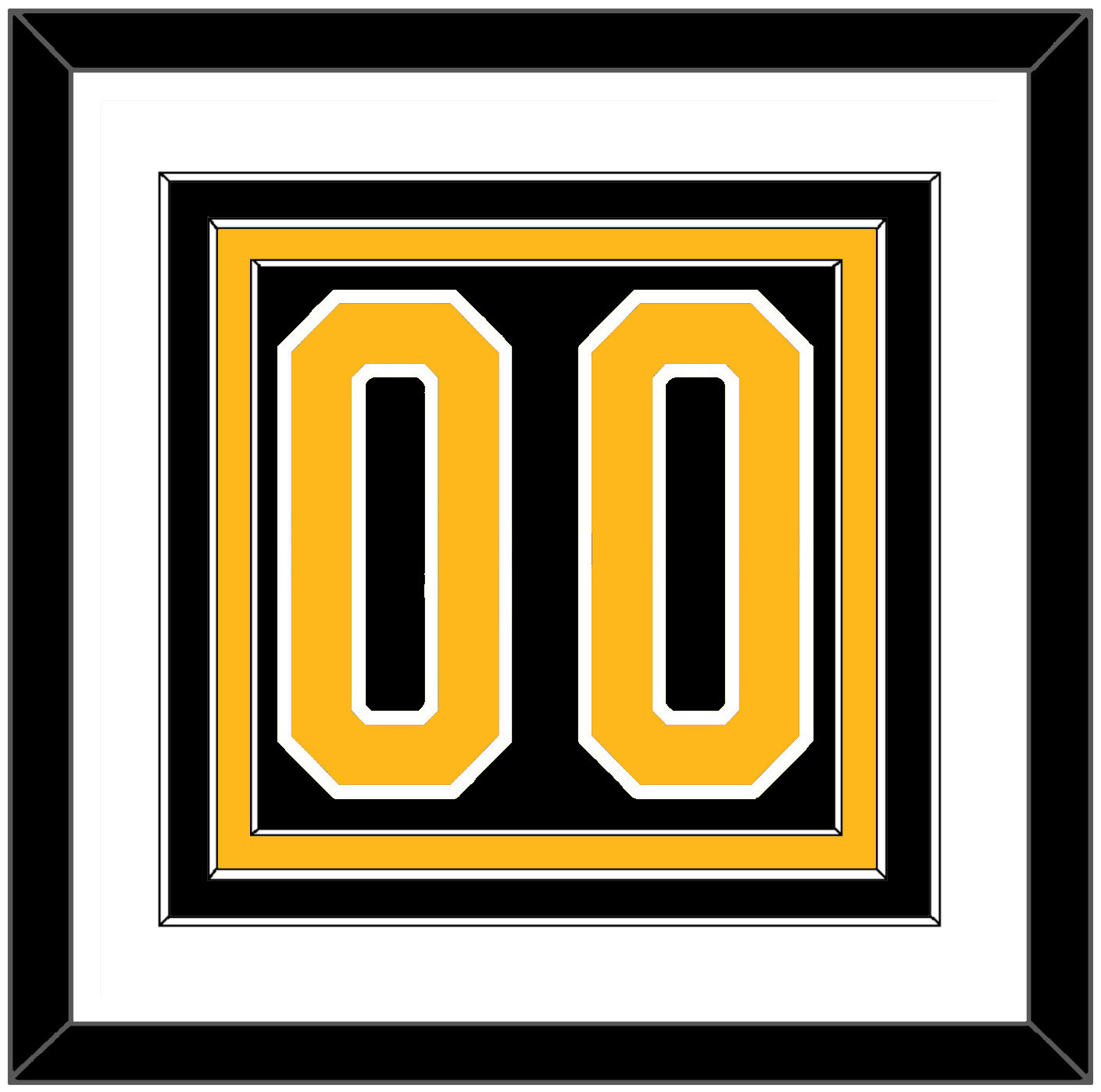 Pittsburgh Number (Back) - Road Black (1980-1981) - Premier Tier 1