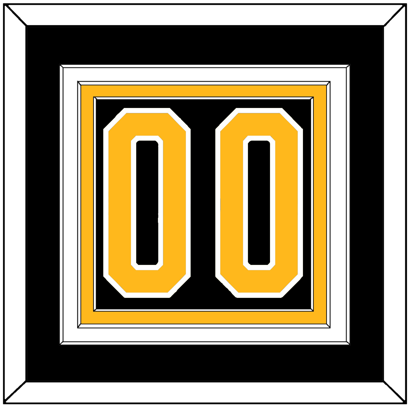 Pittsburgh Number (Back) - Road Black (1980-1981) - Premier Tier 2