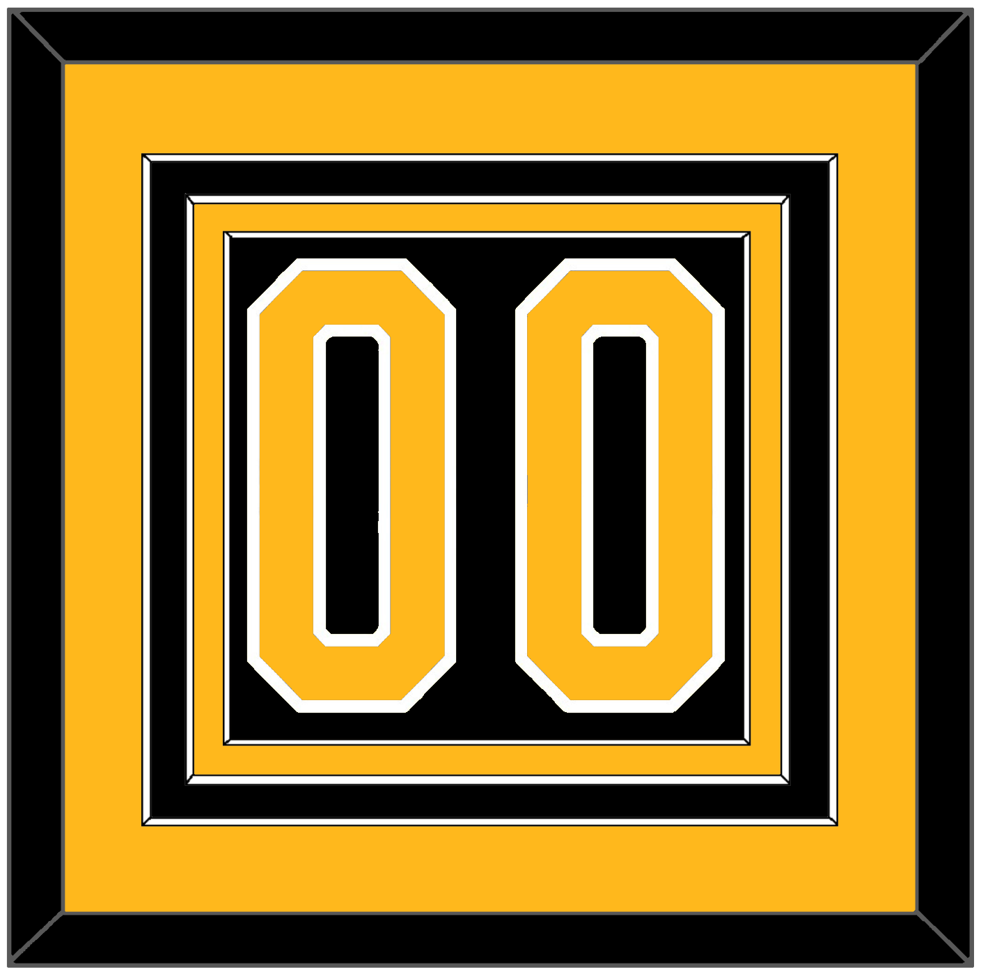 Pittsburgh Number (Back) - Road Black (1980-1981) - Premier Tier 3
