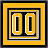 Pittsburgh Number (Back) - Road Black (1980-1981) - Triple Mat 3