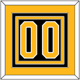 Pittsburgh Number (Back) - Road Black (1980-1981) - Triple Mat 3