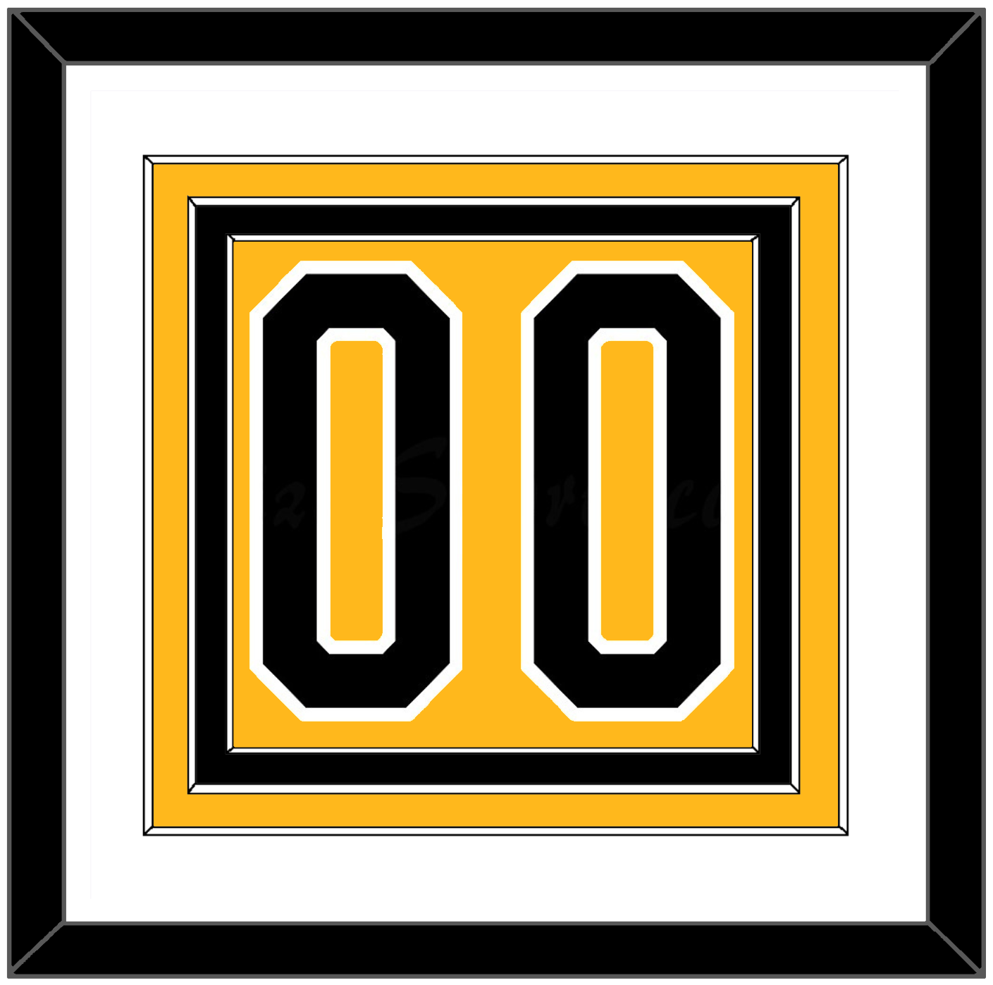 Pittsburgh Number (Back) - Alternate Gold (1980-1981) - Premier Tier 1