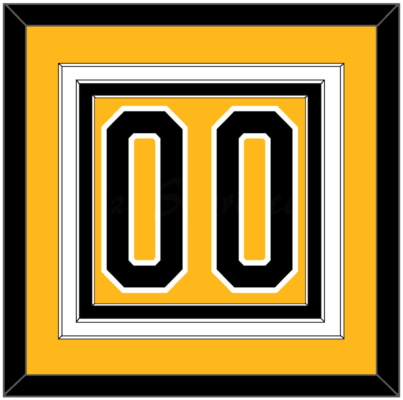 Pittsburgh Number (Back) - Alternate Gold (1980-1981) - Premier Tier 2