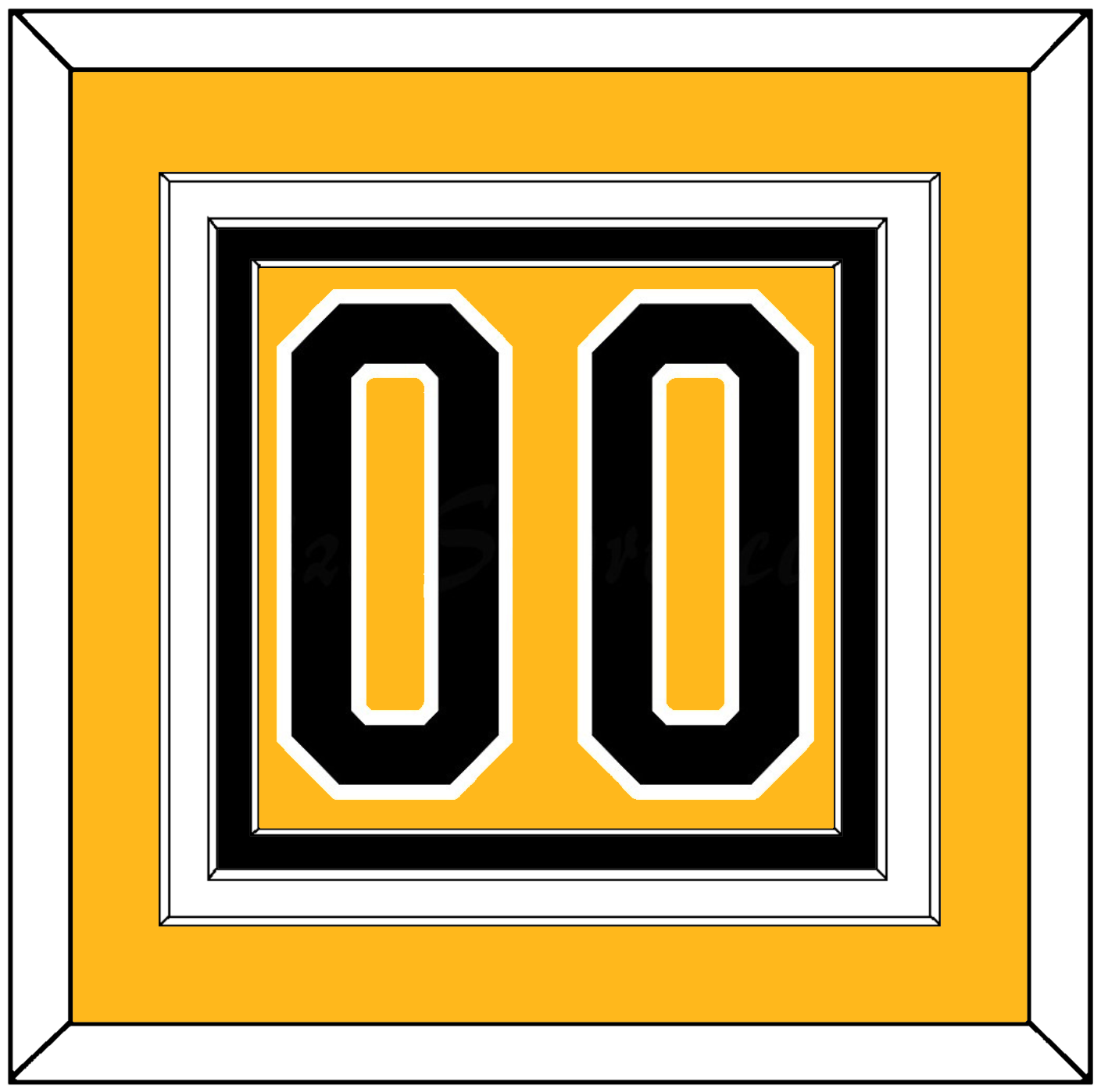 Pittsburgh Number (Back) - Alternate Gold (1980-1981) - Premier Tier 2