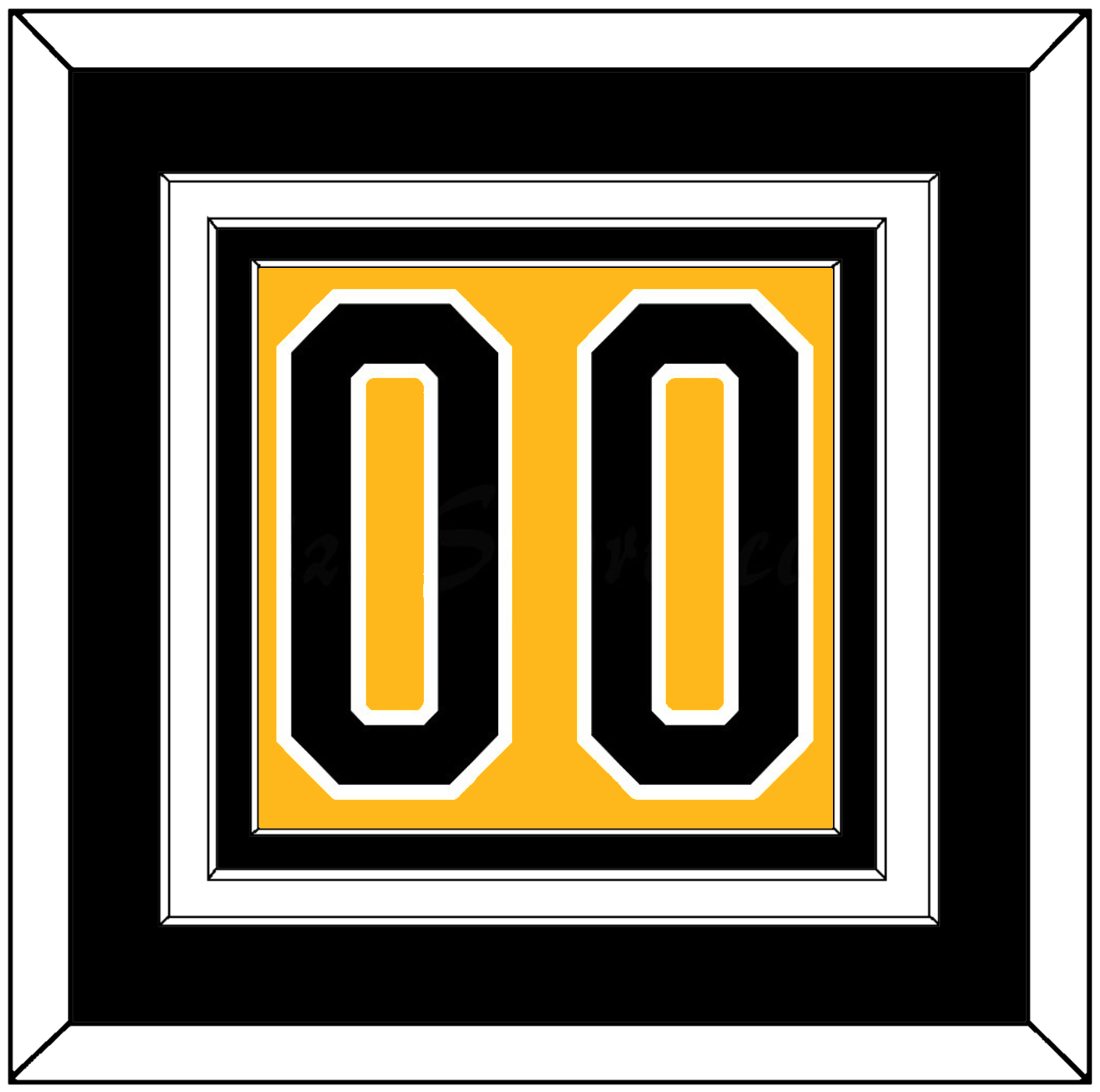 Pittsburgh Number (Back) - Alternate Gold (1980-1981) - Premier Tier 3