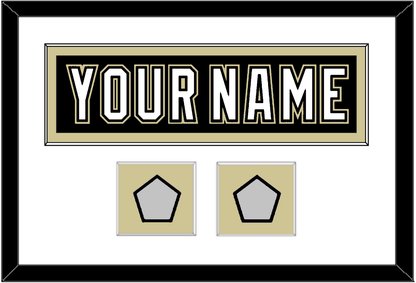 Pittsburgh Nameplate & 2 Stanley Cup Champions Patches - Home Black (2007-2016) - Essential Tier 1