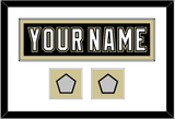 Pittsburgh Nameplate & 2 Stanley Cup Champions Patches - Home Black (2007-2016) - Single Mat 1