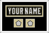 Pittsburgh Nameplate & 2 Stanley Cup Champions Patches - Home Black (2007-2016) - Single Mat 2