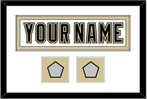 Pittsburgh Nameplate & 2 Stanley Cup Finals Patches - Road White (2007-2016) - Single Mat 1