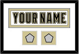 Pittsburgh Nameplate & 2 Stanley Cup Finals Patches - Road White (2007-2016) - Single Mat 1