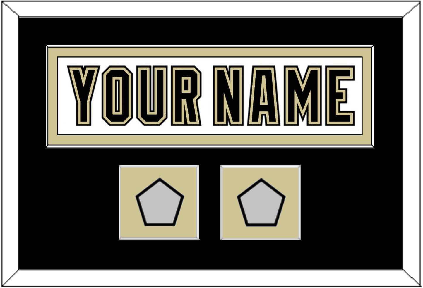 Pittsburgh Nameplate & 2 Stanley Cup Finals Patches - Road White (2007-2016) - Essential Tier 3