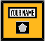 Pittsburgh Nameplate & Stanley Cup Finals Patch - Home White (1988-1992) - Single Mat 2