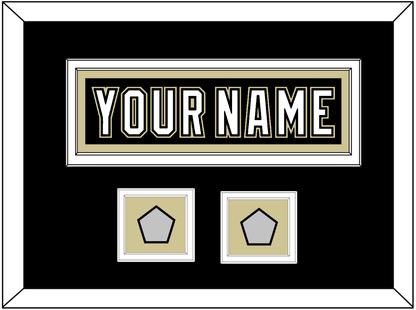 Pittsburgh Nameplate & 2 Stanley Cup Finals Patches - Home Black (2007-2016) - Signature Tier 3