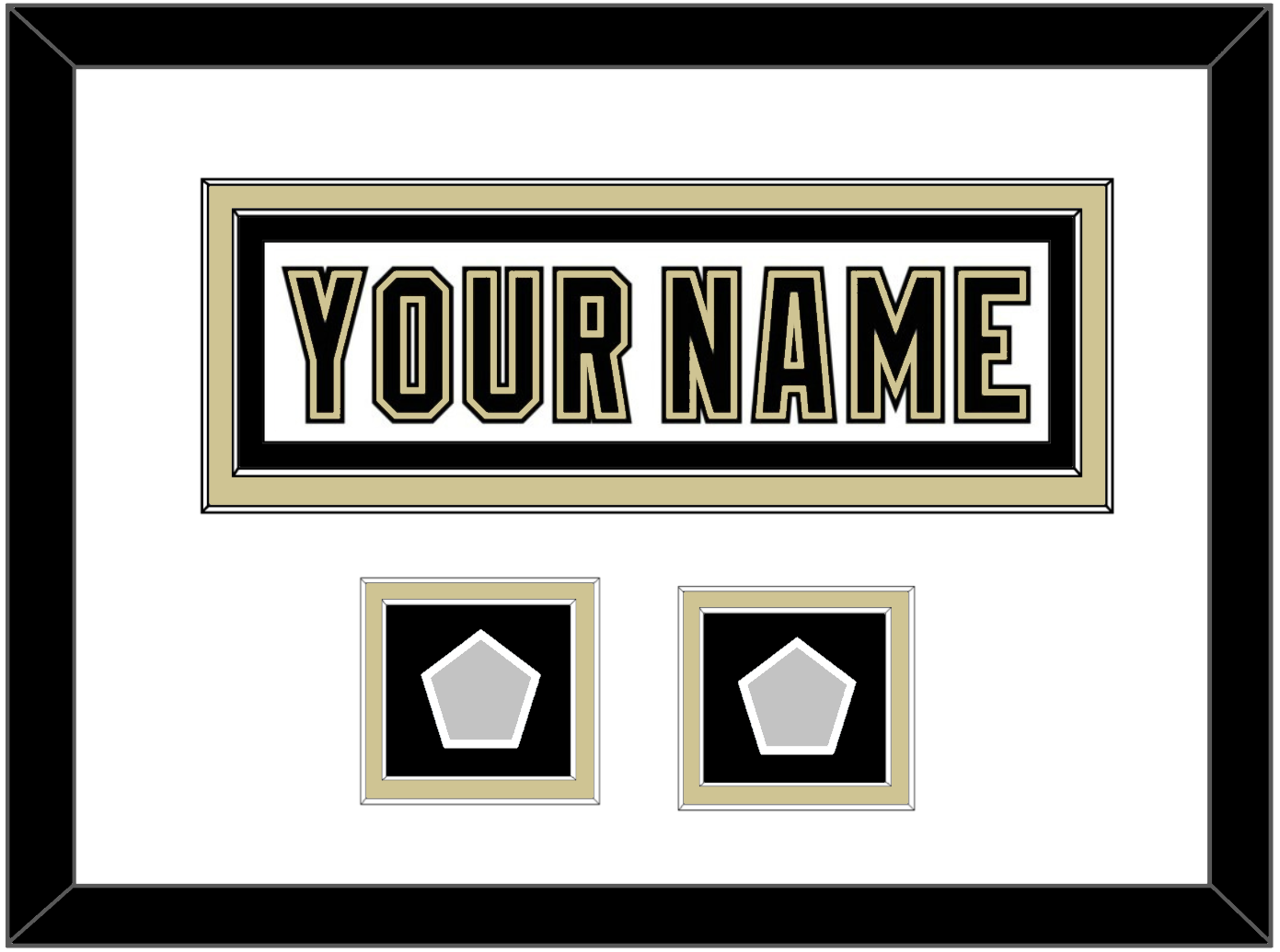 Pittsburgh Nameplate & 2 Stanley Cup Champions Patches - Road White (2007-2016) - Signature Tier 1