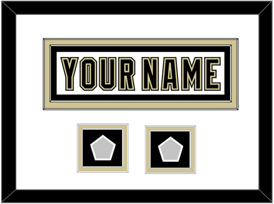 Pittsburgh Nameplate & 2 Stanley Cup Champions Patches - Road White (2007-2016) - Signature Tier 1