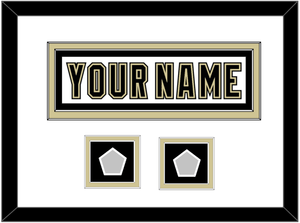 Pittsburgh Nameplate & 2 Stanley Cup Champions Patches - Road White (2007-2016) - Double Mat 1