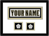 Pittsburgh Nameplate & 2 Stanley Cup Champions Patches - Road White (2007-2016) - Double Mat 1