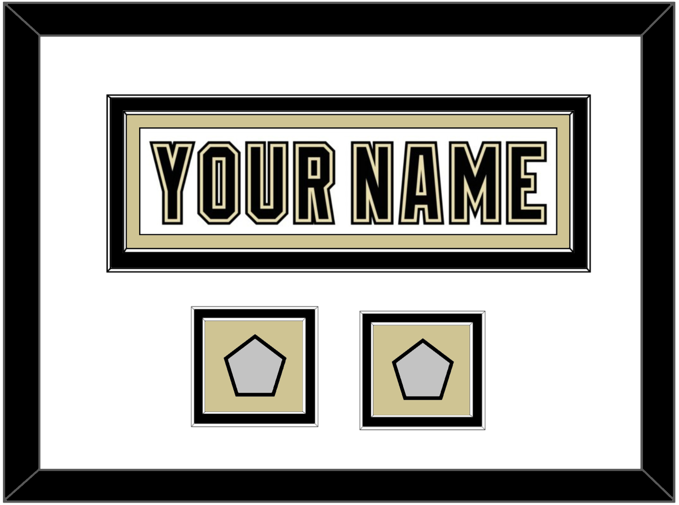 Pittsburgh Nameplate & 2 Stanley Cup Champions Patches - Road White (2007-2016) - Signature Tier 2