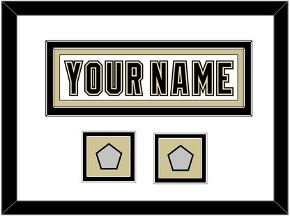 Pittsburgh Nameplate & 2 Stanley Cup Champions Patches - Road White (2007-2016) - Signature Tier 2