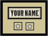 Pittsburgh Nameplate & 2 Stanley Cup Finals Patches - Road White (2007-2016) - Double Mat 3