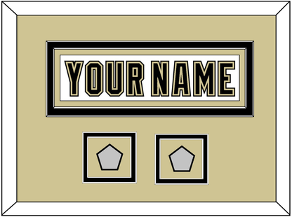 Pittsburgh Nameplate & 2 Stanley Cup Champions Patches - Road White (2007-2016) - Signature Tier 3