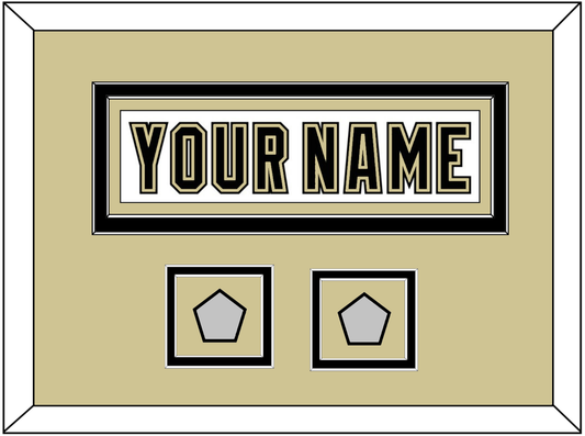 Pittsburgh Nameplate & 2 Stanley Cup Finals Patches - Road White (2007-2016) - Signature Tier 3