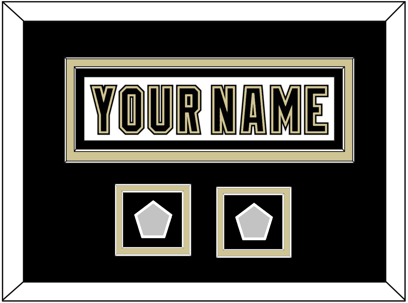 Pittsburgh Nameplate & 2 Stanley Cup Finals Patches - Road White (2007-2016) - Signature Tier 4