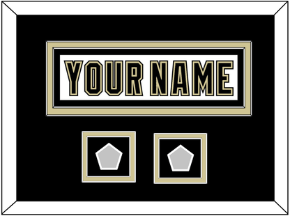 Pittsburgh Nameplate & 2 Stanley Cup Finals Patches - Road White (2007-2016) - Signature Tier 4