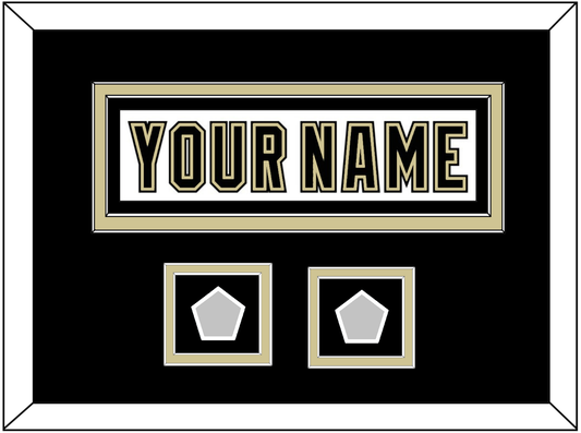 Pittsburgh Nameplate & 2 Stanley Cup Finals Patches - Road White (2007-2016) - Signature Tier 4