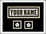 Pittsburgh Nameplate & 2 Stanley Cup Finals Patches - Road White (2007-2016) - Double Mat 4