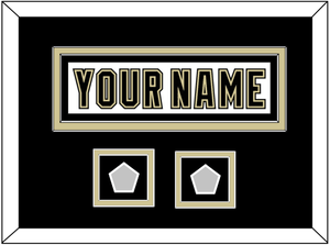 Pittsburgh Nameplate & 2 Stanley Cup Champions Patches - Road White (2007-2016) - Double Mat 4