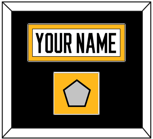 Pittsburgh Nameplate & Stanley Cup Finals Patch - Home White (1988-1992) - Essential Tier 3