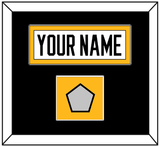 Pittsburgh Nameplate & Stanley Cup Champions Patch - Road White - Single Mat 3