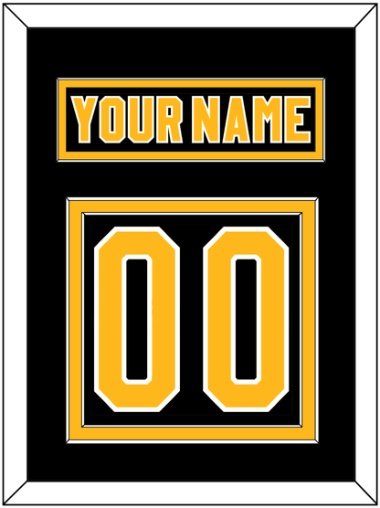 Pittsburgh Nameplate & Number (Back) - Road Black (1980-1981) - Signature Tier 2