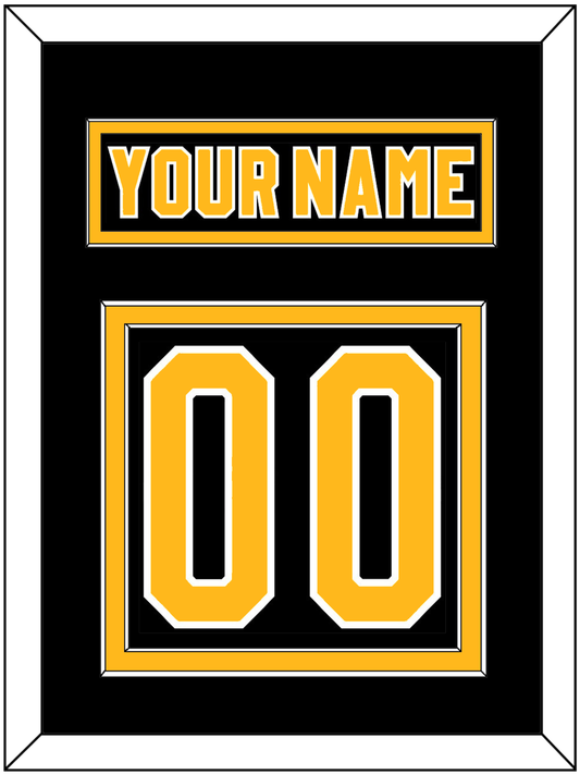 Pittsburgh Nameplate & Number (Back) - Road Black (1980-1981) - Signature Tier 2
