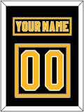 Pittsburgh Nameplate & Number (Back) - Road Black (1980-1981) - Double Mat 2