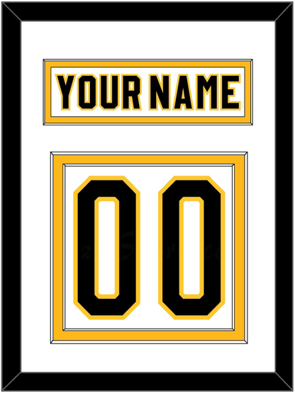 Pittsburgh Nameplate & Number (Back) - Home White (1980-1981) - Signature Tier 1