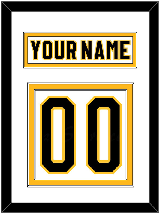 Pittsburgh Nameplate & Number (Back) - Home White (1980-1981) - Signature Tier 1