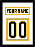 Pittsburgh Nameplate & Number (Back) - Home White (1980-1981) - Double Mat 1