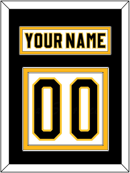 Pittsburgh Nameplate & Number (Back) - Home White (1980-1981) - Signature Tier 2