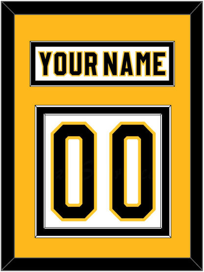Pittsburgh Nameplate & Number (Back) - Home White (1980-1981) - Signature Tier 3