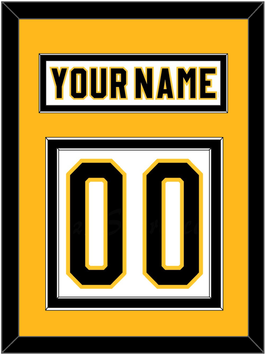 Pittsburgh Nameplate & Number (Back) - Home White (1980-1981) - Signature Tier 3