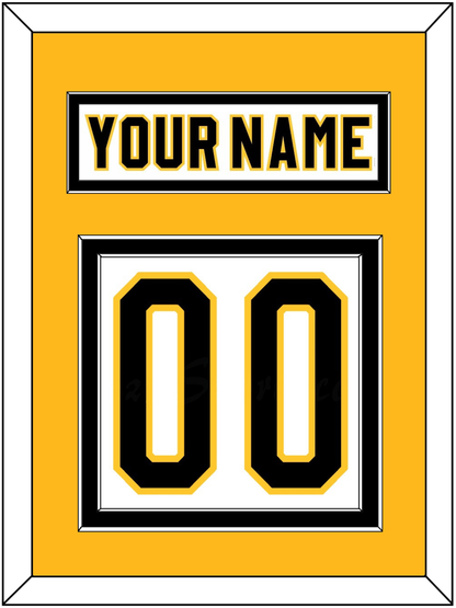 Pittsburgh Nameplate & Number (Back) - Home White (1980-1981) - Signature Tier 3
