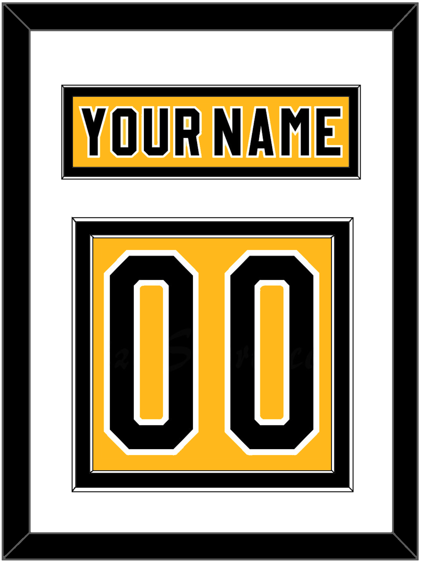 Pittsburgh Nameplate & Number (Back) - Alternate Gold (1980-1981) - Signature Tier 1