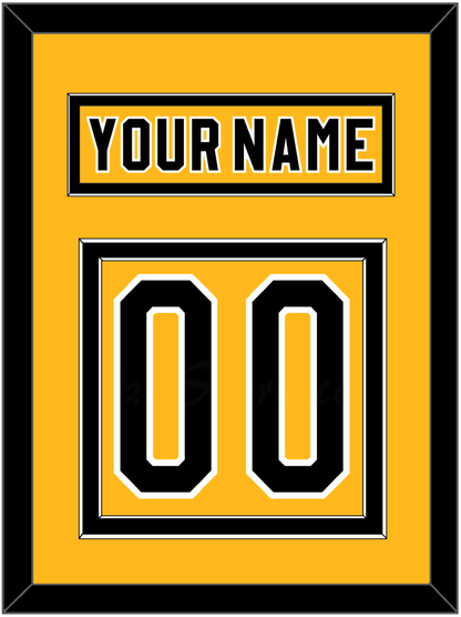 Pittsburgh Nameplate & Number (Back) - Alternate Gold (1980-1981) - Signature Tier 2