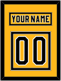 Pittsburgh Nameplate & Number (Back) - Alternate Gold (1980-1981) - Double Mat 2