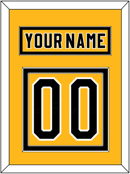 Pittsburgh Nameplate & Number (Back) - Alternate Gold (1980-1981) - Signature Tier 2