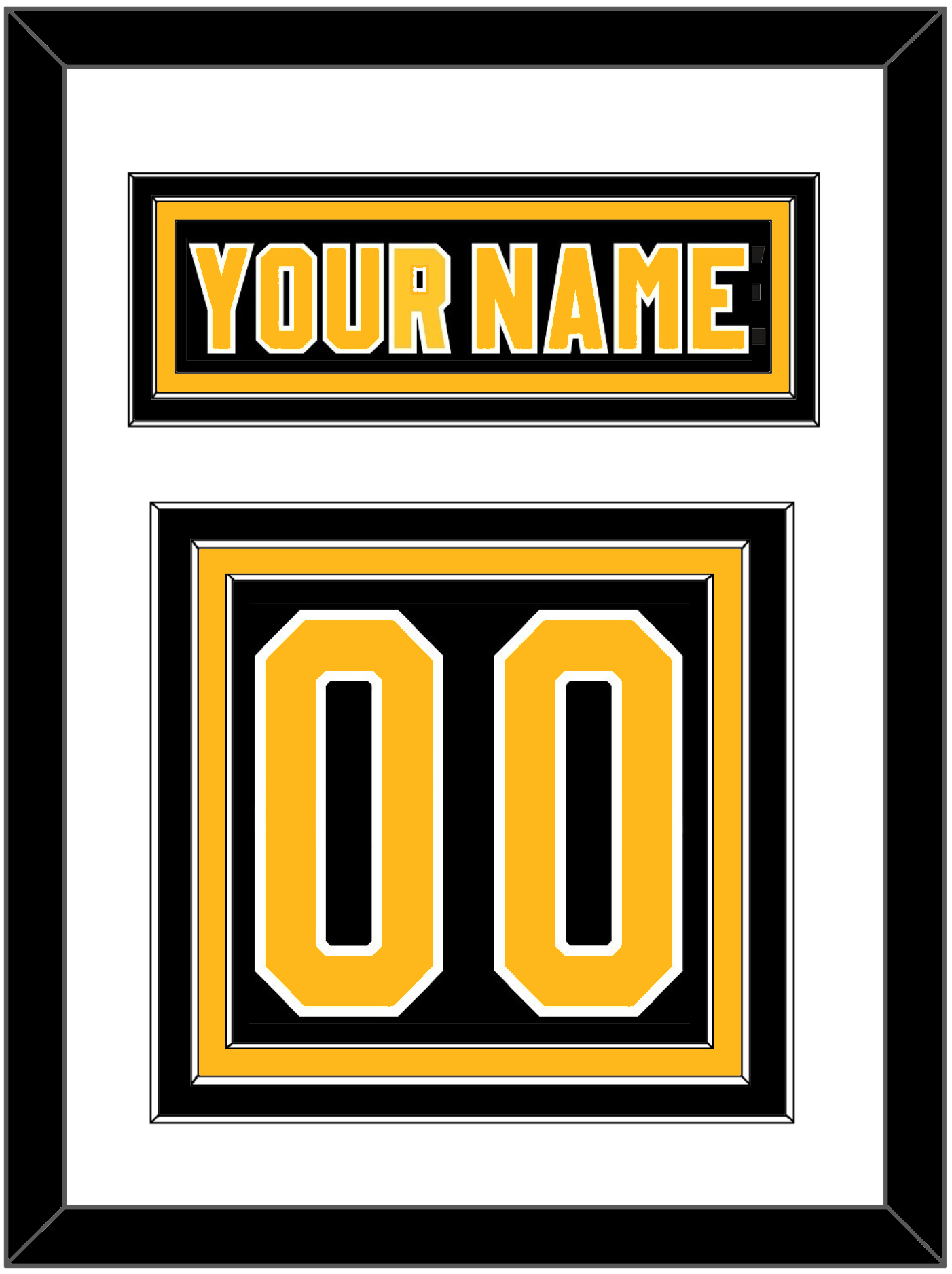Pittsburgh Nameplate & Number (Back) - Road Black (1980-1981) - Premier Tier 1