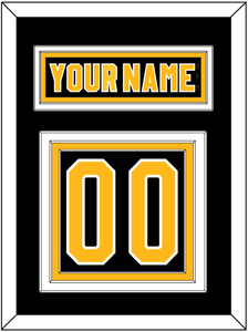 Pittsburgh Nameplate & Number (Back) - Road Black (1980-1981) - Triple Mat 2