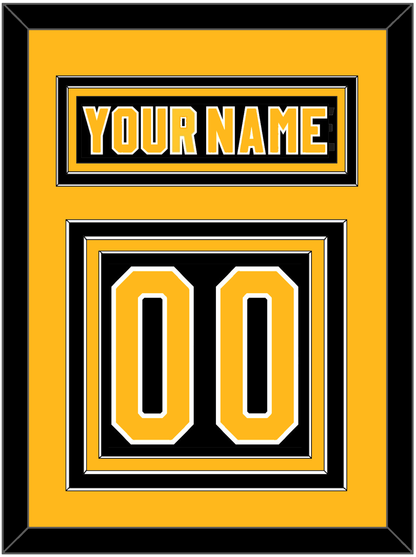Pittsburgh Nameplate & Number (Back) - Road Black (1980-1981) - Premier Tier 3